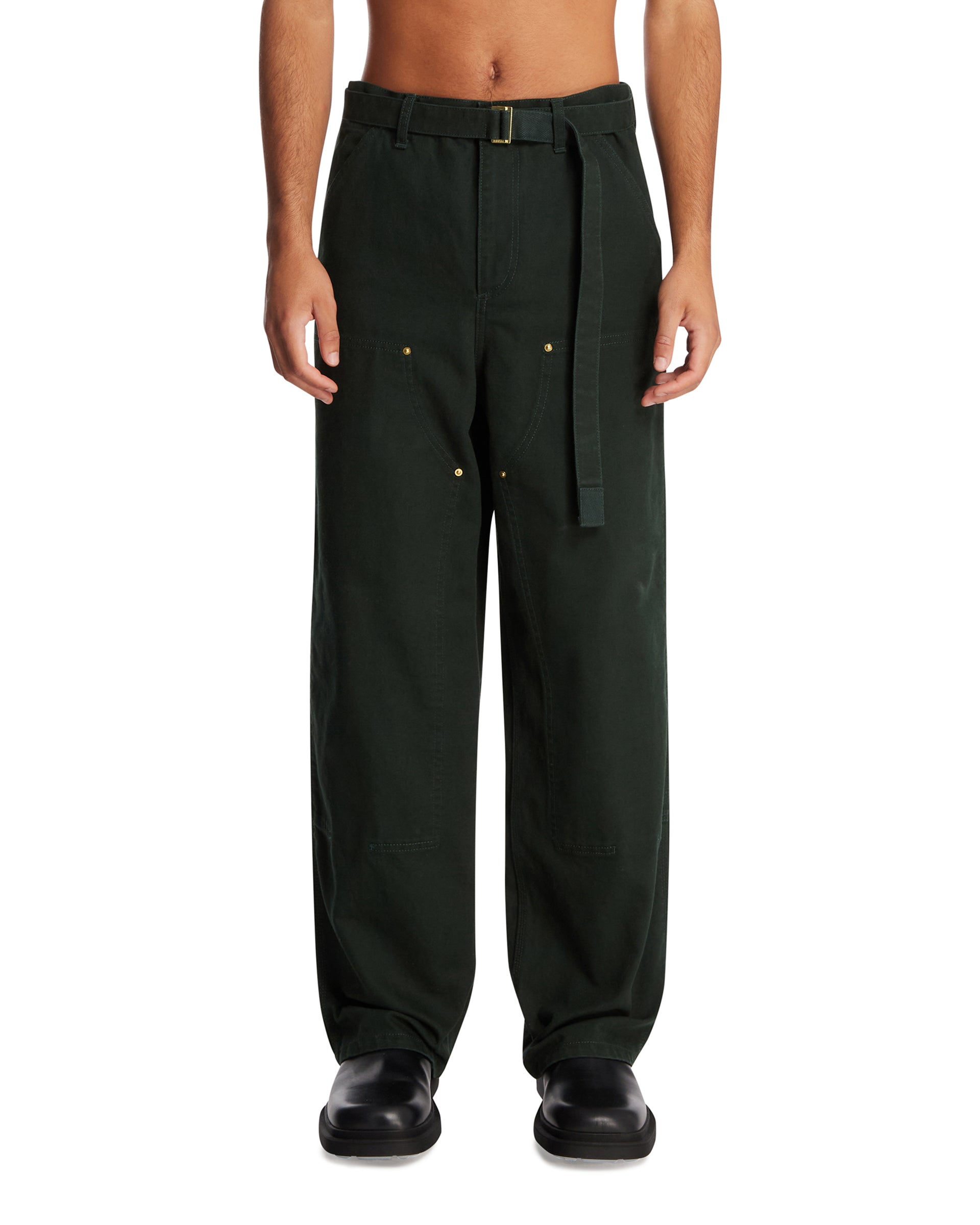Sacai x Carhartt Wide Green Belted Jeans | SACAI - Antonia