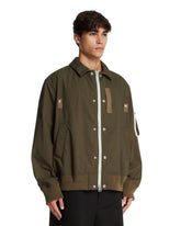 Green Nylon and Cotton Jacket | PDP | Antonia