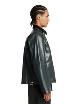 Sacai x Carhartt Green Leather Jacket | PDP | Antonia