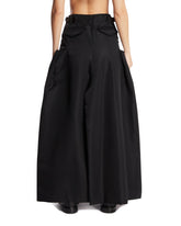 Black Structured Nylon Skirt | PDP | Antonia
