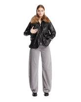 Giacca Con Ecopelliccia Nera - Sacai donna | PLP | Antonia