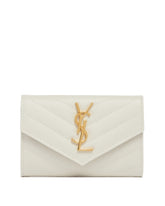 Portafoglio Cassandre Matelasse Envelope Piccolo Bianco - Saint laurent donna | PLP | Antonia
