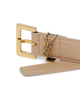 Cintura Cassandre Con Fibbia Quadrata Beige - Saint laurent donna | PLP | Antonia