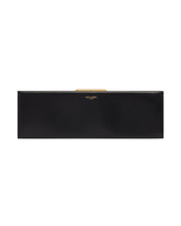 Black Large Midnight Leather Clutch | PDP | Antonia