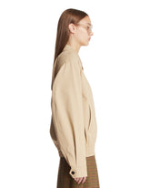 Giacca Corta In Cotone Beige | PDP | Antonia