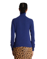 Maglione A Collo Alto In Cashmere Blu | PDP | Antonia