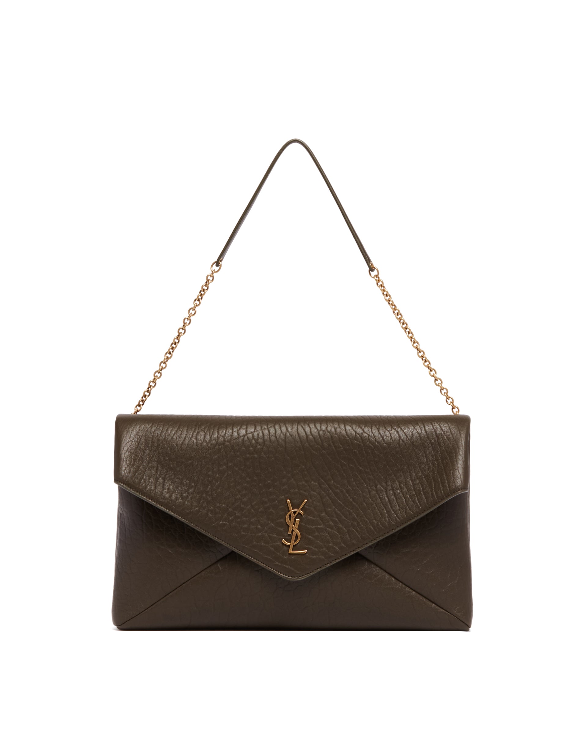 Green Cassandre XXL Envelope Clutch | SAINT LAURENT - Antonia