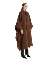 Beige Plaid Wool Cape | PDP | Antonia