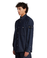 Dark Blue Cotton Denim Shirt | PDP | Antonia