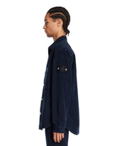 Blue Ribbed Cotton Shirt | PDP | Antonia