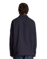 Blue Cotton Zip Overshirt | PDP | Antonia