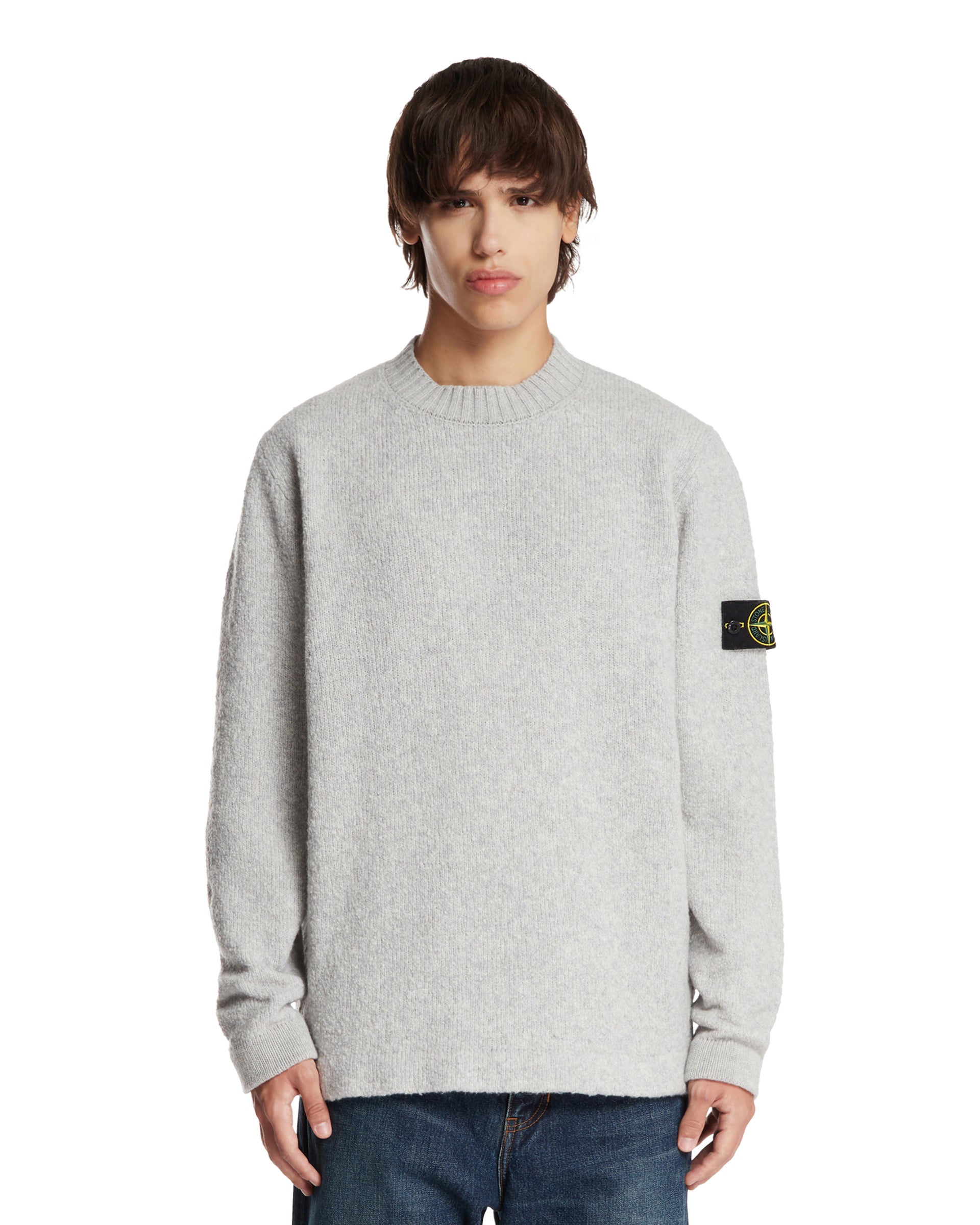 Maglione Girocollo In Lana Grigia STONE ISLAND Antonia