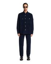 Blue Corduroy Cotton Jeans - Stone Island men | PLP | Antonia