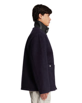 Blue High Collar Coat | PDP | Antonia