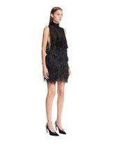 Black Feather Mini Dress | PDP | Antonia