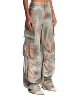 Gray Camouflage Fern Cargo Jeans | PDP | Antonia