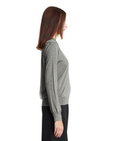 Gray Long-Sleeve Silk Polo | PDP | Antonia