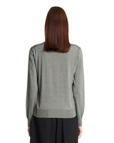 Gray Long-Sleeve Silk Polo | PDP | Antonia