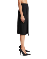 Black Wool Midi Skirt | PDP | Antonia