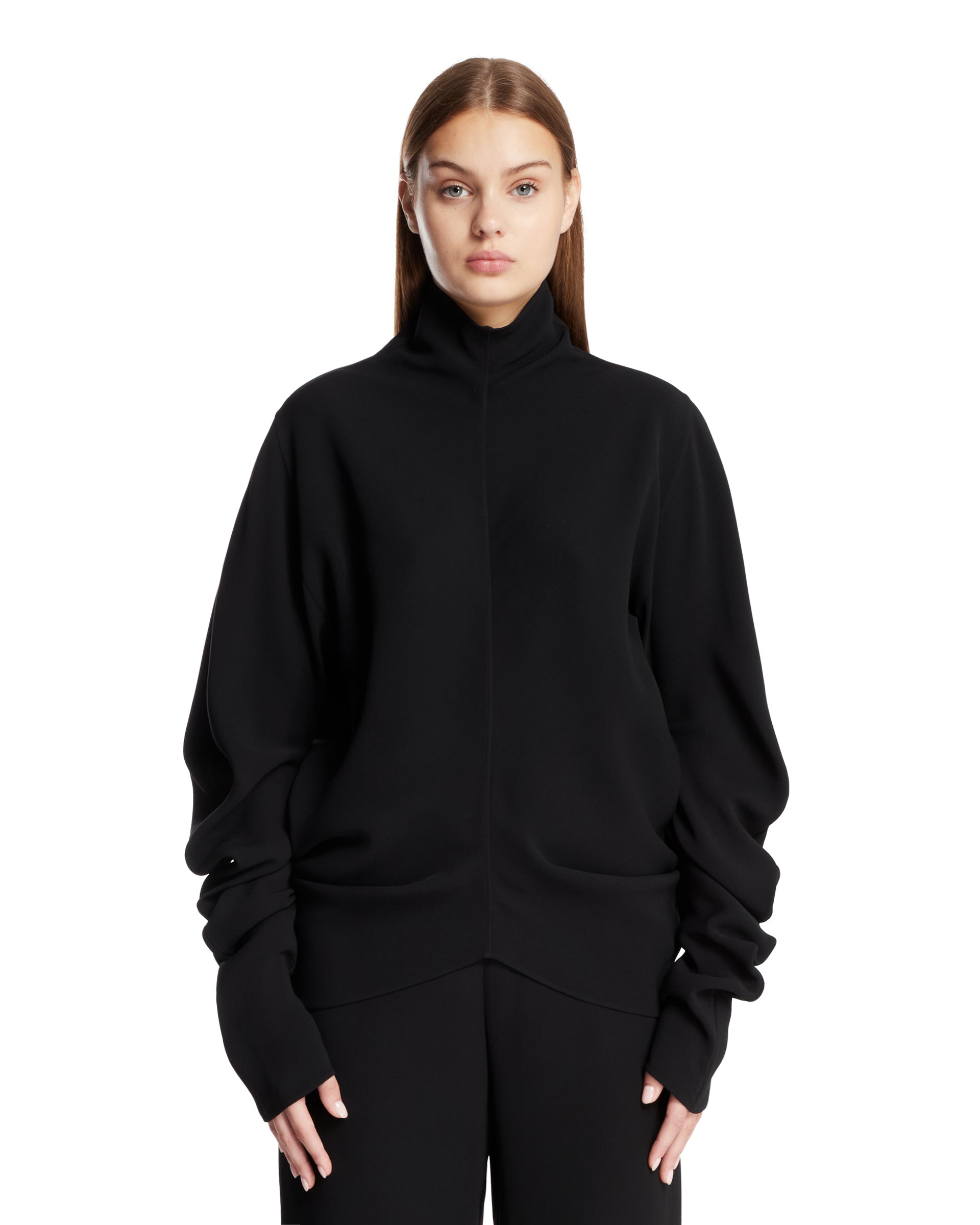 Black Miles Silk Top | THE ROW - Antonia