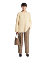 Beige Sorina Wool Trousers | PDP | Antonia