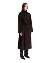 Brown Solana Suede Coat | PDP | Antonia