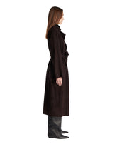 Brown Solana Suede Coat | PDP | Antonia