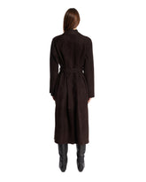 Brown Solana Suede Coat | PDP | Antonia