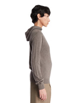 Beige Cashmere Hooded Sweater | PDP | Antonia