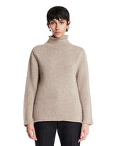 Beige Mariam Cashmere Turtleneck Sweater - Women's clothing | PLP | Antonia