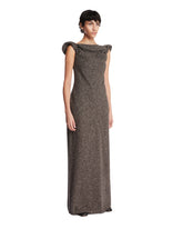 Brown Silk and Wool Long Dress | PDP | Antonia