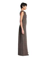 Brown Silk and Wool Long Dress | PDP | Antonia