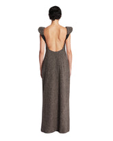 Brown Silk and Wool Long Dress | PDP | Antonia
