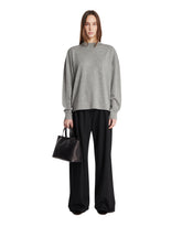 Gray Cashmere Crewneck Sweater | PDP | Antonia