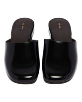 Black Penelope Leather Mules | PDP | Antonia
