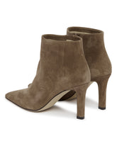 Beige Carla 80 Leather Ankle Boots | PDP | Antonia