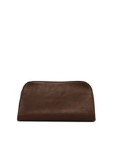 Brown Peggy Leather Clutch - Women's pouches | PLP | Antonia