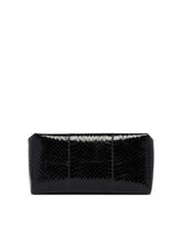 Black Compact Square Leather Clutch - Women's pouches | PLP | Antonia