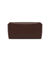 Brown Square Compact Leather Clutch | PDP | Antonia