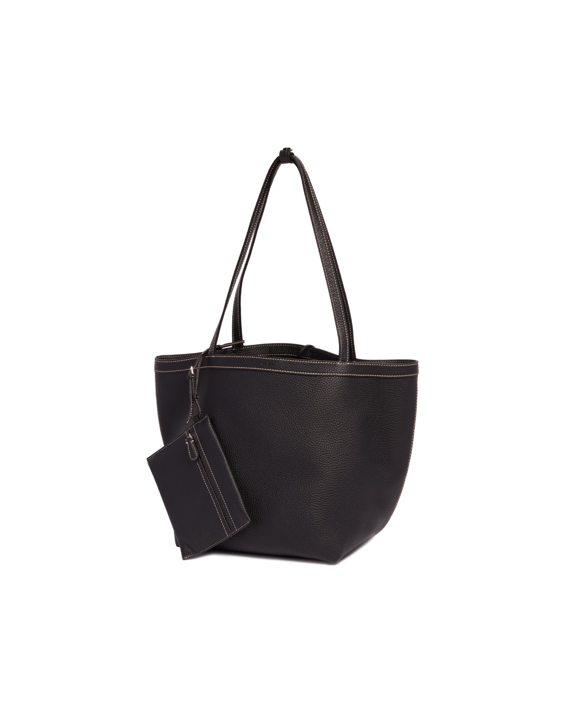 Black Park Tote Three Stitch Leather Bag | THE ROW - Antonia