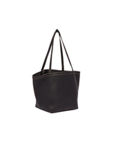Black Park Tote Three Stitch Leather Bag | PDP | Antonia