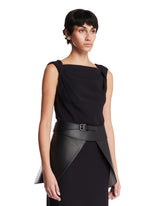 Black Leather Belt with Removable Panels - Women's belts | PLP | Antonia