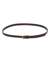 Brown Mini Leather Belt | PDP | Antonia