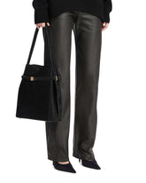 Borsa Belted In Suede Nera - Toteme donna | PLP | Antonia