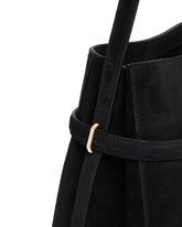 Black Belted Suede Bag | PDP | Antonia