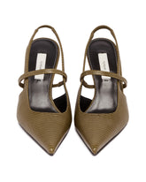 Green Leather Slingbacks | PDP | Antonia