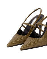 Green Leather Slingbacks | PDP | Antonia