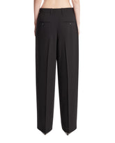 Pantaloni In Viscosa E Lana Neri | PDP | Antonia