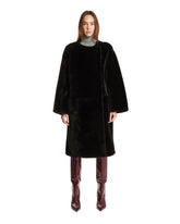 Cappotto Shearling Girocollo Nero - Toteme donna | PLP | Antonia