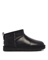 Black Classic Ultra Mini Leather Regenerate Boots - New arrivals women's shoes | PLP | Antonia